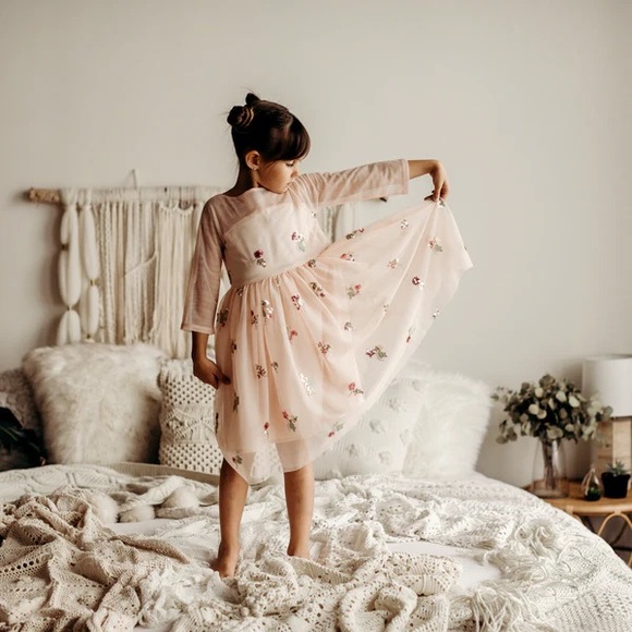 Elestory Holiday Cheer Dress in Pink Grapefruit - Picture 1 of 14